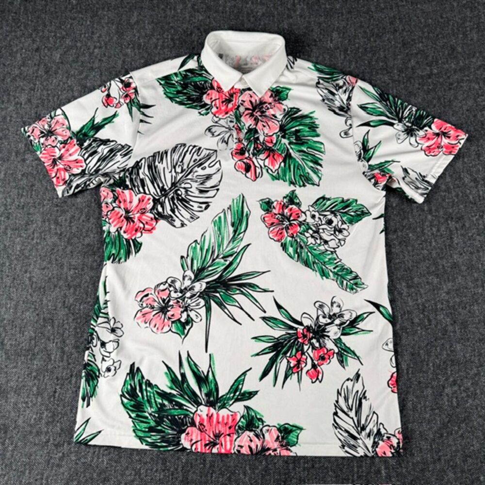 Under Armour Men’s The Playoff Performance Polo Shirt SS Medium Tropical Print